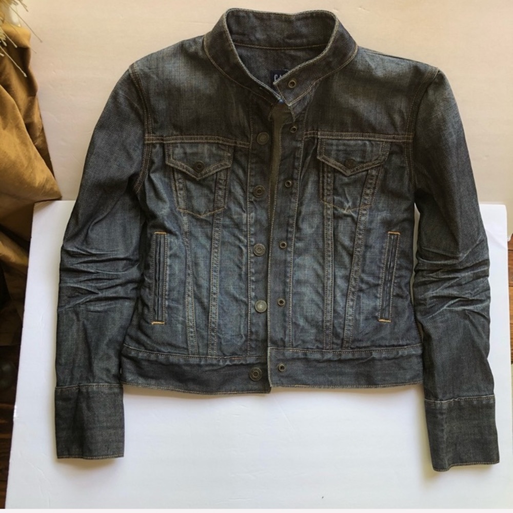 GAP | Y2K Mandarin Collar Denim Jean Jacket